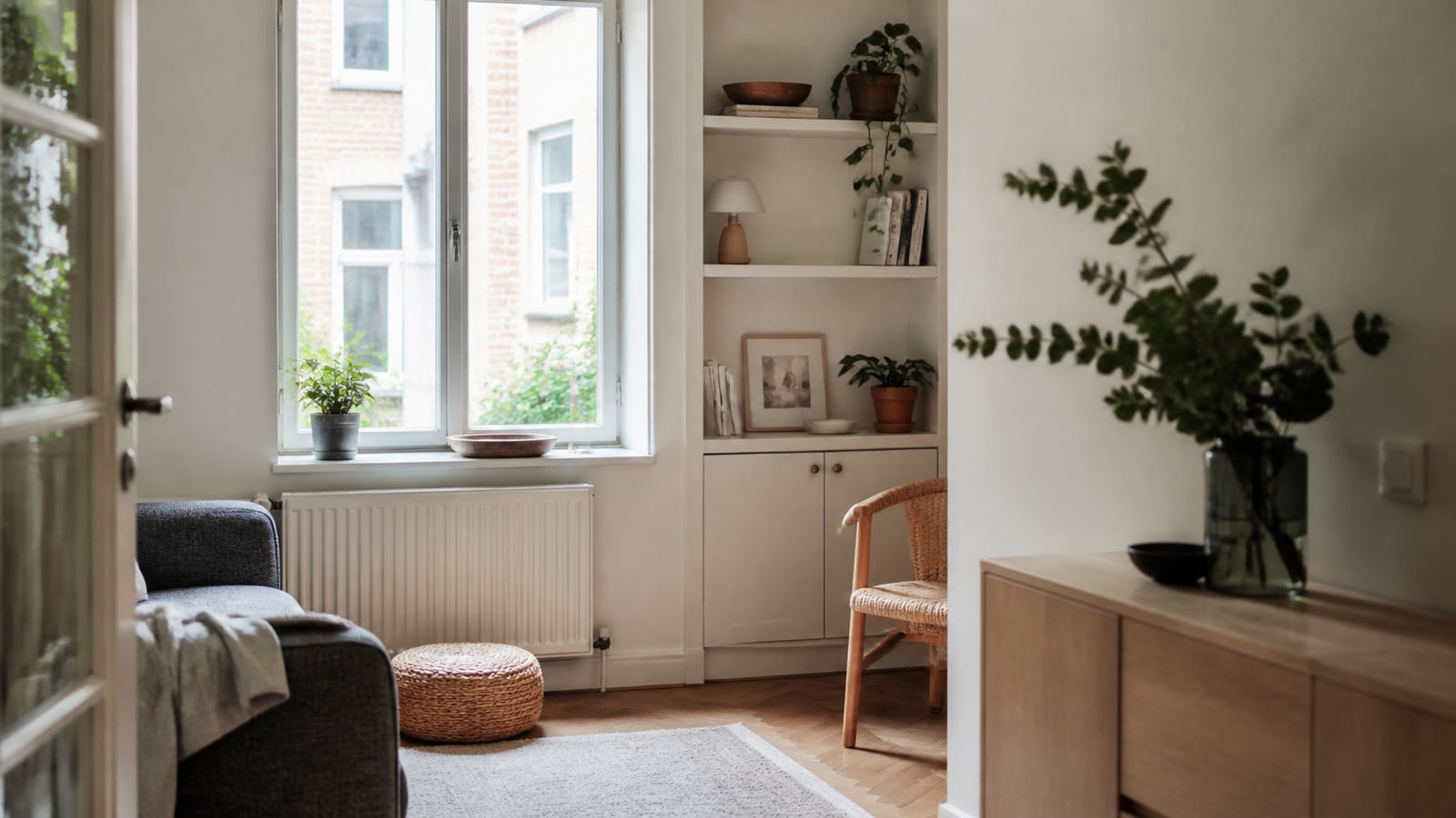 Rustige inrichting van een kleine woning